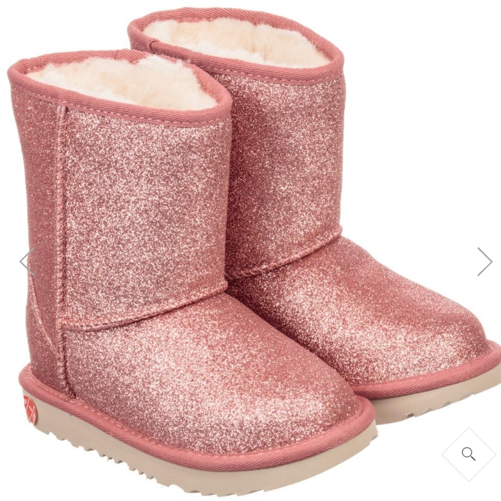 Ugg Toddler Girls Classic II Pink Glitter Boots